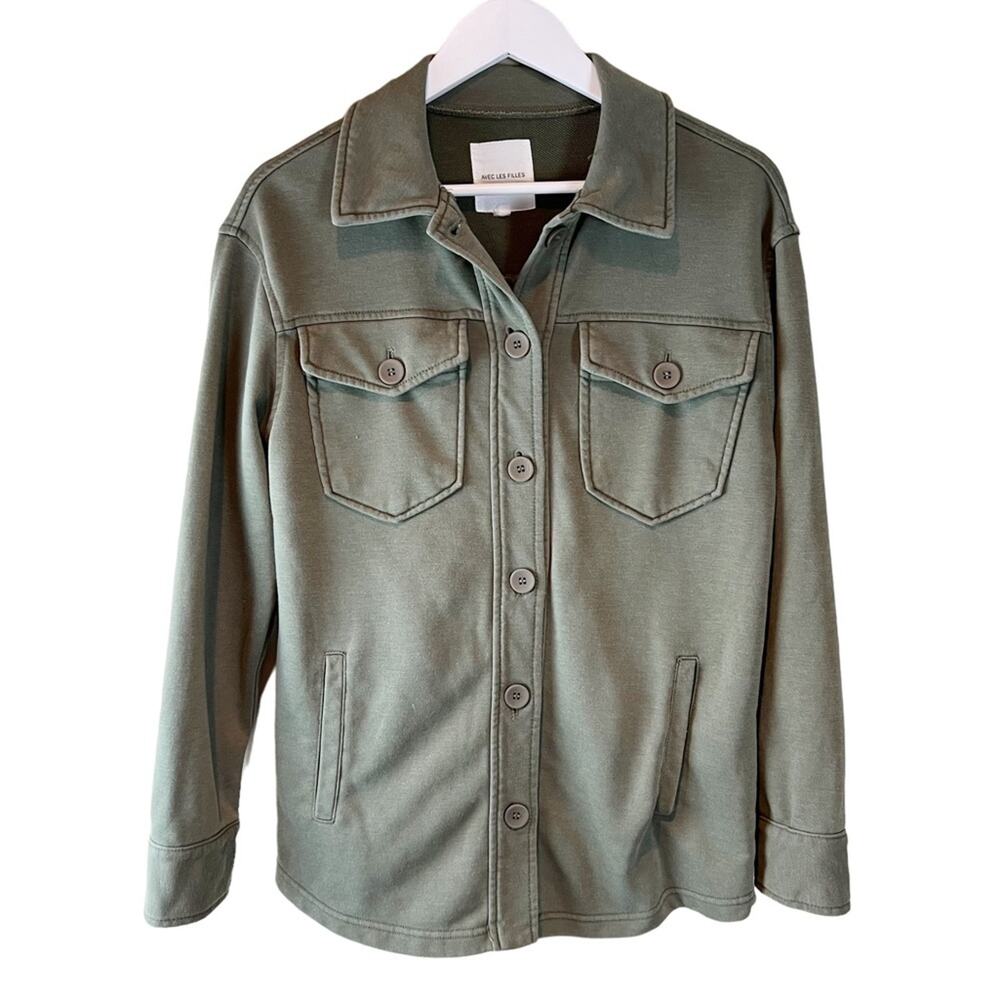 Avec Les Filles Olive Green Military Style Jacket